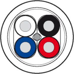 cable drum Ø 100mm PUR-OB- 2x1.5+2x0.5 -D8.8-u-9005 100m