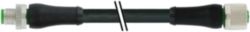 M12 Power male 0° / female 0° K-cod. PUR 5x1.5 bk UL/CSA+drag ch. 8m