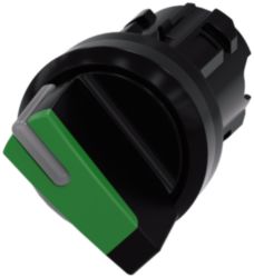 Toggle switch, illuminable, 22 mm, round, plastic, green