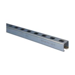 C-profiel type E4, geperforeerd, 6.000 mm x 38 mm x 15,5 mm x 2 mm