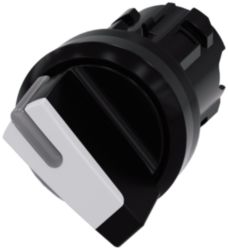 Toggle switch, illuminable, 22 mm, round, plastic, black, white