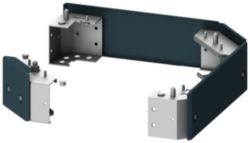 Base corner pieces with cover for corner cubicle, H: 100 mm, D: 400 mm