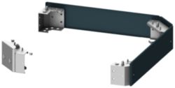 Base corner pieces with cover for corner cubicle, H: 100 mm, D: 600 mm