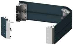 Base corner pieces with cover for corner cubicle, H: 200 mm D: 600 mm