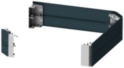 Base corner pieces with cover for corner cubicle, H: 200 mm D: 800 mm