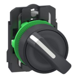Keuzeschakelaar, Harmony XB5, grijs Plastic, zwart, 22mm, 2 standen, v