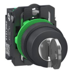 Sleutelschakelaar, Harmony XB5, Plastic, zwart, 22 mm, sleutel 455, 3