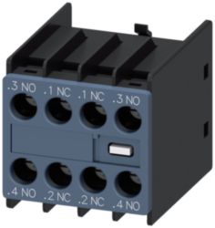 Auxiliary switch 2 NO+2 NC current paths: 1 NO, 1 NC, 1 NO for contact