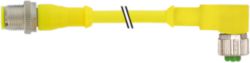 M12 male 0° / M12 female 90° A-cod. AIDA PUR 5x0.34 ye 25.0m