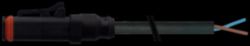Valve plug MDC06-2s short Diode with cable PUR 2x0.75 bk 15m