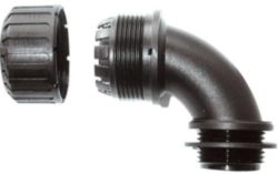Rhino 2-Delige Bocht M20 Zwart Nylon