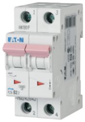 Miniature circuit breaker (MCB), 2 A, 2p, characteristic: B
