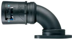 90 Graden Paneelbevestiging koppeling Slangmaat 16mm, draaibare flens