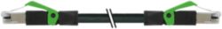 RJ45 male 0° / RJ45 male 0° shielded PUR 1x4xAWG22 bk 3.1m