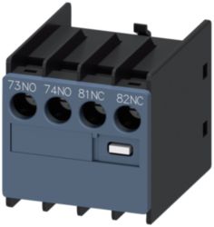 Auxiliary switch 1 NO+1 NC, current paths: 1 NO, 1 NC, connection from