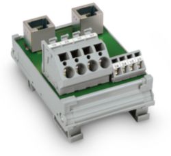 Interfacemodule 2xRJ-45 Printklemmen, 2 rijen