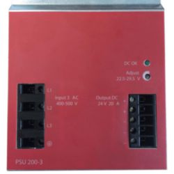 Hutschienennetzteil für 100-240V AC, Ausgang 24V DC / 3-phasig 20A