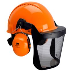 3M™ Helmcombinatie voor de bosbouw, G3000 oranje helm, H31-gehoorkappe