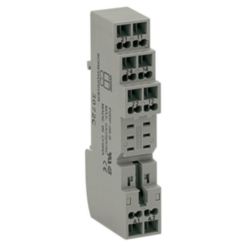 Socket, DIN rail/surface mounting, 8-pin, screwless terminals