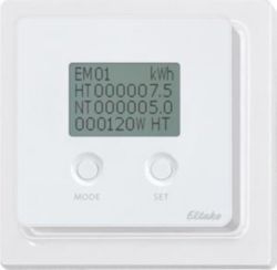 Energieverbrauchsanzeige wg reinweiß glänzend mit Display