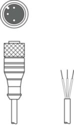 Aansluitkabel KD U-M12-3A-V1-050-DP