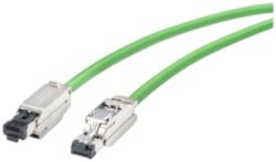 IE Cable 4 x 2, 2 x IE FC RJ45 connector 180 4 x 2, Cat 6a, IP20, 2 m
