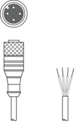 Aansluitkabel KD U-M12-4A-P1-030-DP