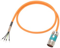 power cable, pre-assembled, Extension 4x 1.5 C connector Sz. 1 (1FT/1FK to 611/810D/SIMOVERT) UL/CSA, DESINA MOTION-CONNECT 500 Dmax=11.5 mm