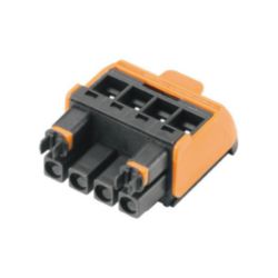 PCB plug-in connector (wire connection), Orange release lever, 5.00 mm