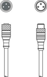 Verbindingskabel KDS U-M8-3A-M8-3A-P1-015-DP