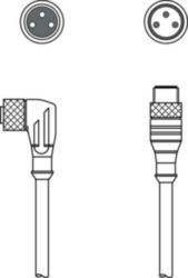 Verbindingskabel KDS U-M8-3W-M8-3A-P1-015-DP