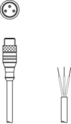 Aansluitkabel KS U-M8-3A-P1-050