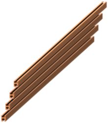 Mounting rails vertical distribution busbar 30x40, L: 1610 mm, 1 set=4 units