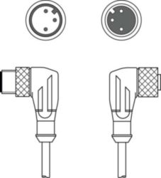 Muting-kabel CB-M12-1500X-3WF/WM