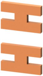 PE connecting lugs up to 30x 10 mm, 1 set=2 units