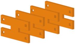 Connecting lugs main busbar 40 x 10 mm, 1 set=4 units