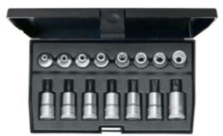 Dopsleutel-schroevendraaierset 3/8" 15-dlg TX