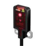 Photoelectric sensor, flat, diffuse 5-30mm, Light-ON, NPN, 2m cable (r
