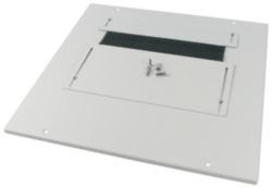 Bottom-/top plate, adjustable flange plates, for WxD = 650 x 600mm, IP30, grey