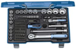 Dopsleutelset 1/4"+1/2" 81-dlg