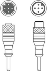 Verbindingskabel CB-M12-1000-5GF/GM