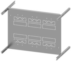 mounting plate 3VL4 (400 A) 3-pole, fixed-mounted, plug-in socket, H: 400 mm W: 600 mm