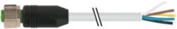 M12 FEMALE 0° PUR 12x0.25 10.0m