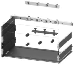 Vertical busbar connection 3WA size I, fixed mounting W: 600 mm for compartment door