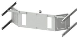 mounting plate 3VL1-3 (250 A) with RCD, 3-pole, plug-in design through compartment door, H: 150 mm W: 600 mm