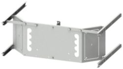 mounting plate 3VL1-3 (250 A) with RCD, 4-pole, fixed mounting through compartment door, H: 200 mm W: 600 mm