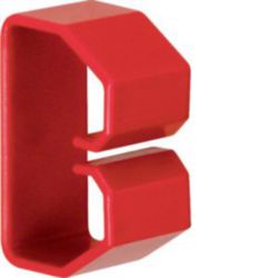 Retaining clip for slotted panel trunking PC/ABS halogenfree 37x50mm r
