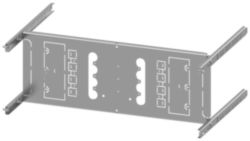 mounting plate 3VA12 (250 A), 4-pole, fixed-mounted, RCD: with, H: 200 mm W: 600 mm