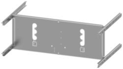 Mounting plate 3VA20 (100A), 3VA21 (160A), 3VA22 (250A), 3 or 4-pole, fixed-mounted, RCD: with, H: 200mm W: 600mm