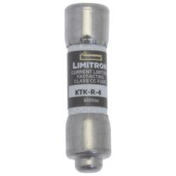 Fuse-link, low voltage, 4 A, AC 600 V, 200 kA, 10 x 38 mm, CC, UL, rejection-type, fast-acting